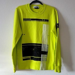 - Stone Island Sweatshirt Sz S Neon Yellow